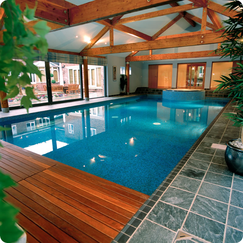 A indoor residential swimming pool 